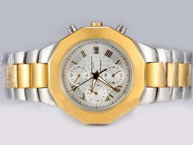 Baume & Mercier Classic Chronograph Automatic Two Tone with White Dial 