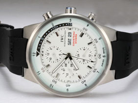 IWC Aquatimer Chronograph Automatic White Dial with Rubber Strap 