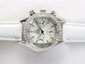 Omega Speedmaster Automatic Diamond Bezel and Marking with White Dial and Strap Lady Size