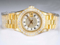 Rolex DateJust Automatic Full Gold with Diamond Bezel and Dial-White Lady Size