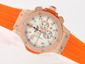 Hublot Big Bang Working Chrono With Rose Gold Case /Orange Rubber--Same Structure as 7750-High Quality