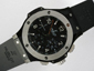 Hublot Big Bang Chronograph Asia Valjoux 7750 Movement PVD Case with Black Dial-Rubber Strap